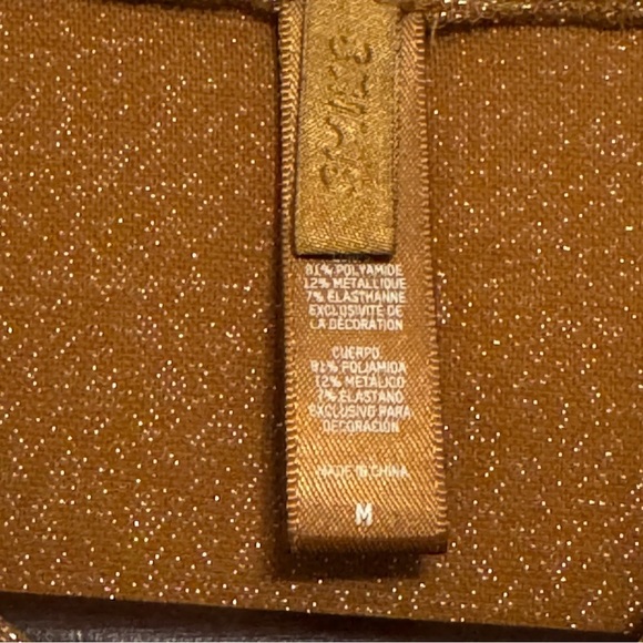 Women's SKIMS Brown Shimmer Crop Top - Picture 5 of 9